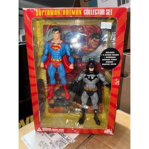 DC Direct Superman Batman Collector Set Public Enemies Figures Graphic Novel